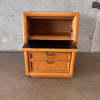 Vintage Broyhill Premier Oak & Burlwood Side Table