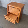 Vintage Broyhill Premier Oak & Burlwood Side Table