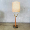 Mid Century Teak & Brass Table Lamp