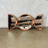 Mid Century Danish Teak Tri-Fold Round Wall Mirror By Pedersen & Hansen