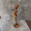 Italian Pixie Flutist Gold Gilded Wood Figure