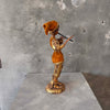Italian Pixie Flutist Gold Gilded Wood Figure