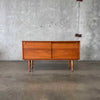 Danish Modern Teak & Brass Credenza