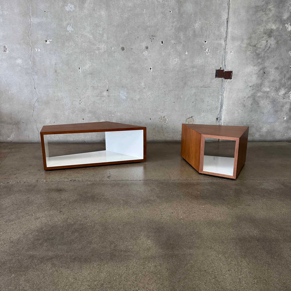 Pair of Modular Cube Table Or Entertainment Center By Coalesse