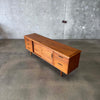 Solid Wood Walnut Mid Century Modern Credenza With Finished Back & Key