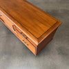 Solid Wood Walnut Mid Century Modern Credenza With Finished Back & Key