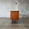 Solid Wood Walnut Mid Century Modern Credenza With Finished Back & Key