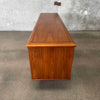 Solid Wood Walnut Mid Century Modern Credenza With Finished Back & Key