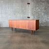 Solid Wood Walnut Mid Century Modern Credenza With Finished Back & Key
