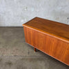 Solid Wood Walnut Mid Century Modern Credenza With Finished Back & Key