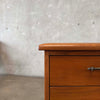 Solid Wood Walnut Mid Century Modern Credenza With Finished Back & Key