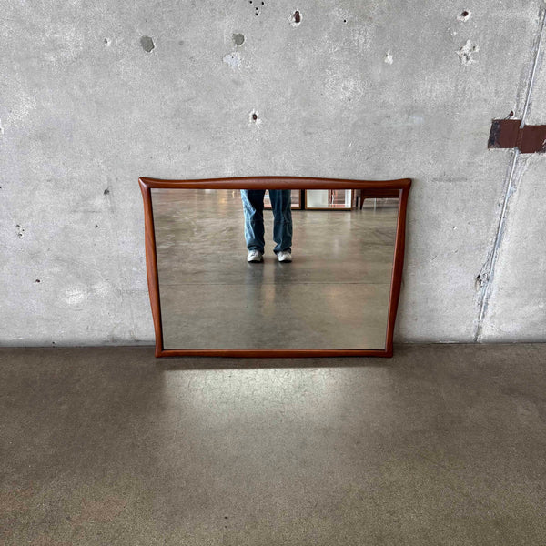 Mid Century Modern Sculptural Framed Mirror By Drexel - Dateline Series