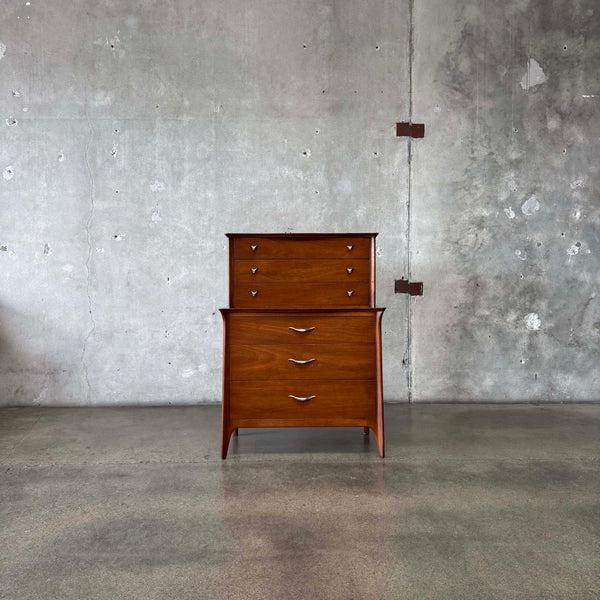 Mid Century Modern Highboy Dresser By Drexel - Dateline Series 1960s