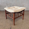 Vintage "Thebes" Stool With Custom Down Filled Cushion (AS-IS)