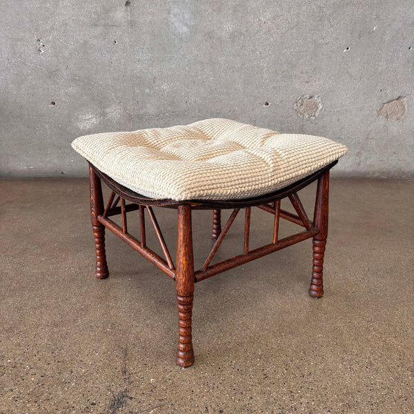 Vintage "Thebes" Stool With Custom Down Filled Cushion (AS-IS)
