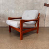 Danish Modern Solid Teak Lounge Chair