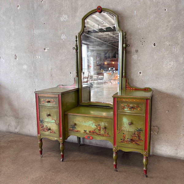 Antique Painted Chinoiserie Vanity