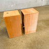 Pair of Vintage Raw Wood Zig-Zag Side Tables, Donald Judd Style