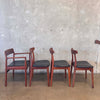 Set of 4 Danish Modern Bruno Hansen Chairs, Henning Kaernulf Made in Denmark