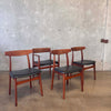 Set of 4 Danish Modern Bruno Hansen Chairs, Henning Kaernulf Made in Denmark