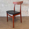 Set of 4 Danish Modern Bruno Hansen Chairs, Henning Kaernulf Made in Denmark
