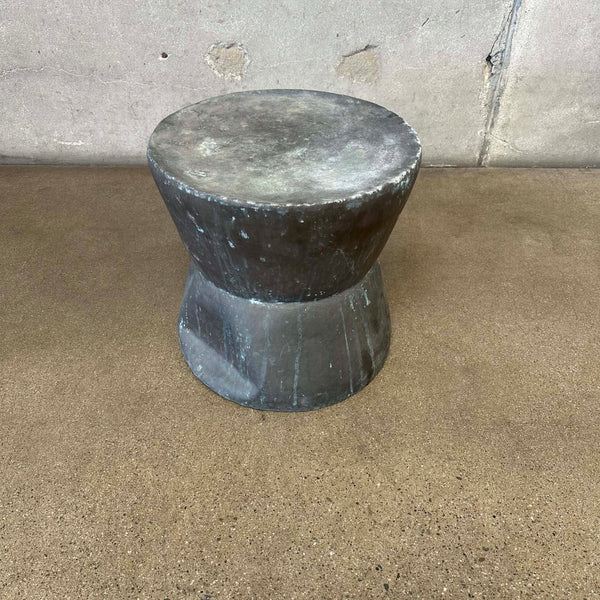 Vintage Brass Drum Pedestal #2