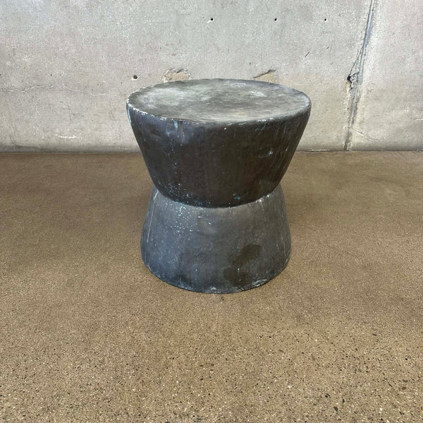 Vintage Brass Drum Pedestal #1