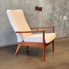 Mid Century Modern British Lounge Chair in New Sherpa Fabric