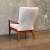 Mid Century Modern British Lounge Chair in New Sherpa Fabric