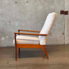 Mid Century Modern British Lounge Chair in New Sherpa Fabric