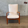 Mid Century Modern British Lounge Chair in New Sherpa Fabric