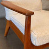 Mid Century Modern British Lounge Chair in New Sherpa Fabric