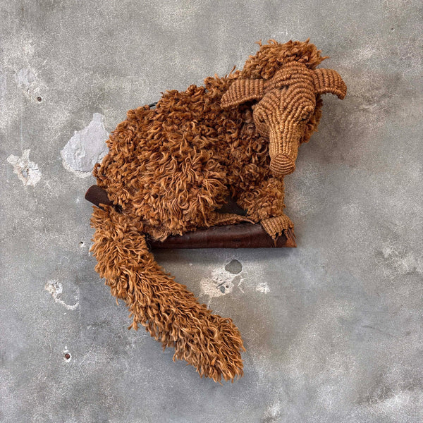 Listed Artist Judee Du Bourdieu Macrame Animal Sculpture / Wall Art