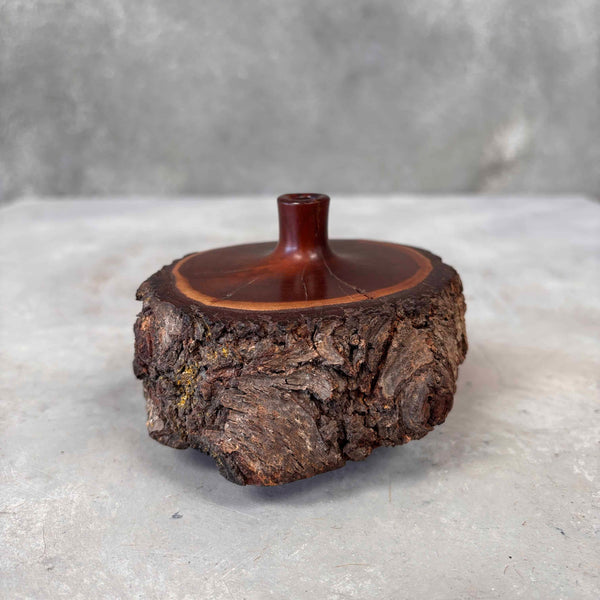 Vintage Turned Wood Weed Pot