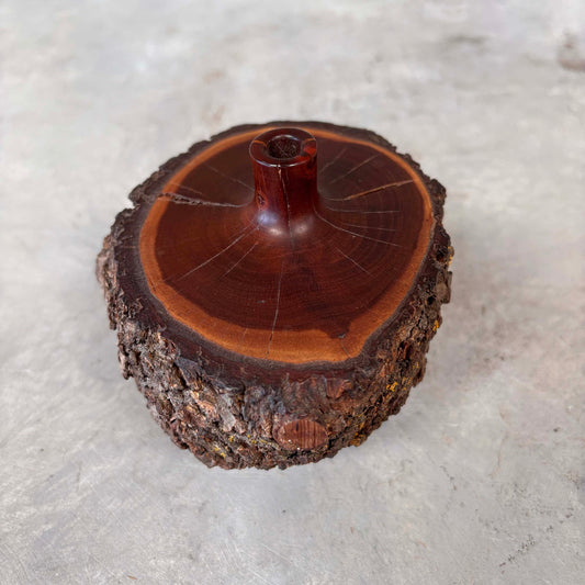 Vintage Turned Wood Weed Pot