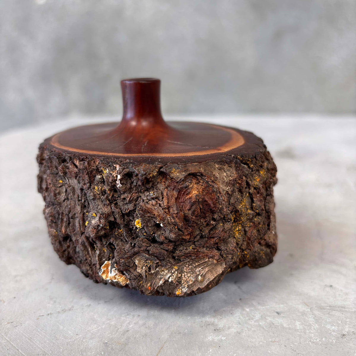 Vintage Turned Wood Weed Pot