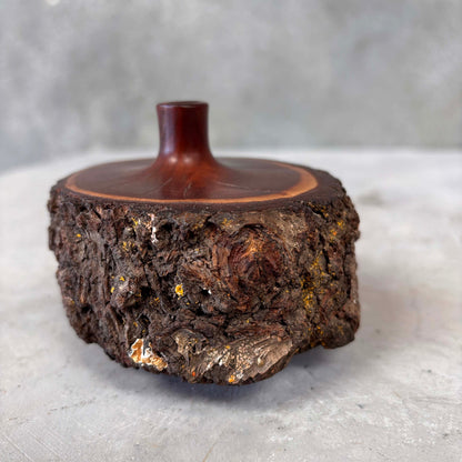 Vintage Turned Wood Weed Pot