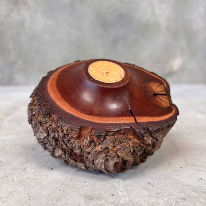 Vintage Turned Wood Weed Pot
