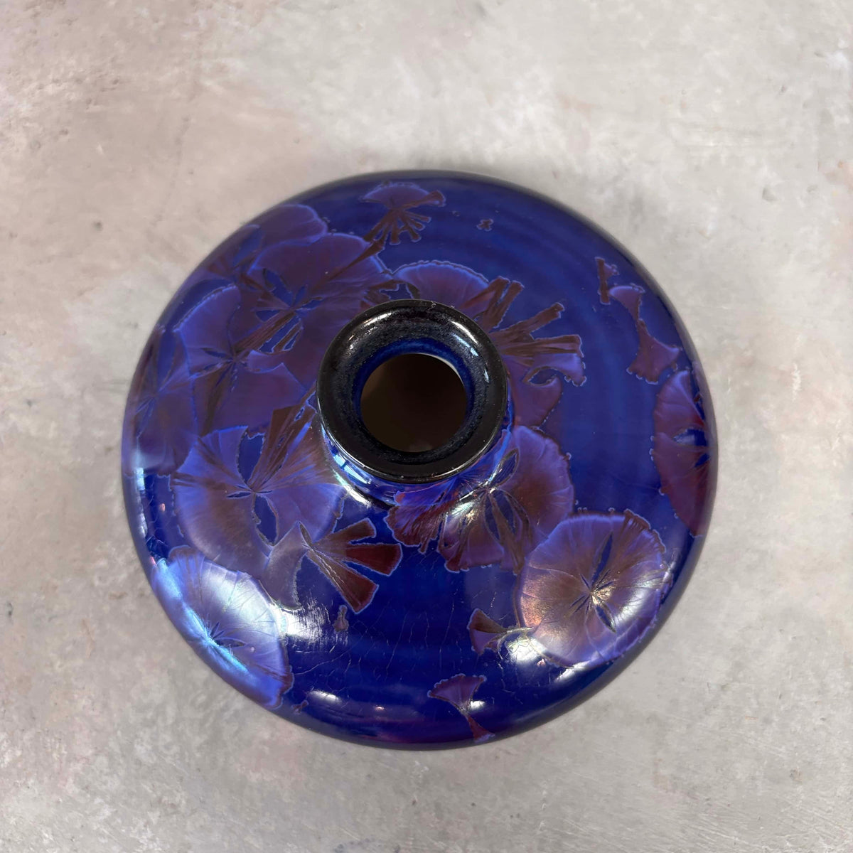 Studio Pottery Blue Oil Pot