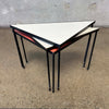 Set of Three Triangular Iron Tables