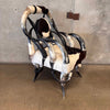 Cowhide & Horn Chair With Footstool