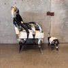 Cowhide & Horn Chair With Footstool