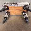 Cowhide & Horn Chair With Footstool