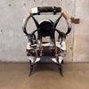 Cowhide & Horn Chair With Footstool