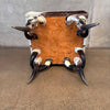 Cowhide & Horn Chair With Footstool