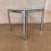Chrome Side Table With Glass Top