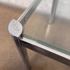 Chrome Side Table With Glass Top