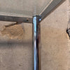 Chrome Side Table With Glass Top