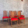 Mid Century Danish Modern Rhythm Series Walnut Dining Table & Six Chairs