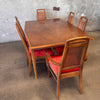 Mid Century Danish Modern Rhythm Series Walnut Dining Table & Six Chairs